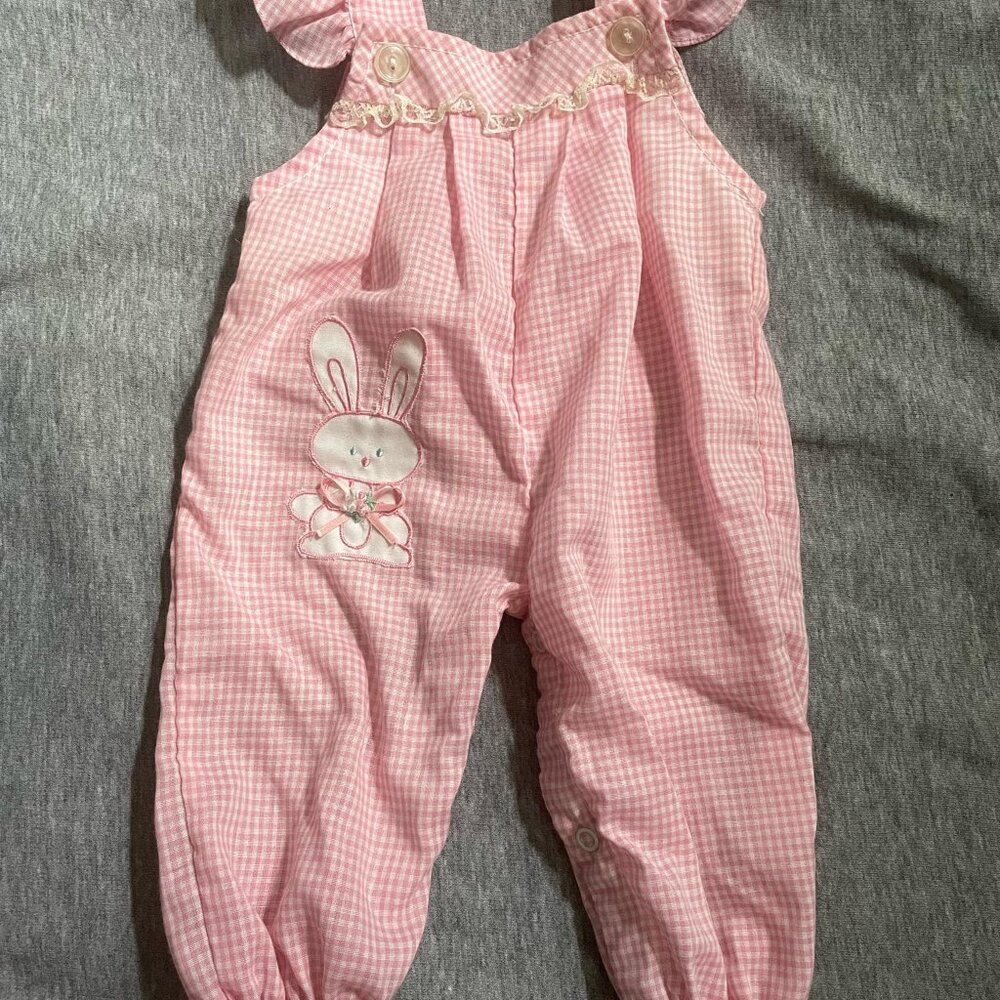 Vintage babygirl one-piece overalls!!